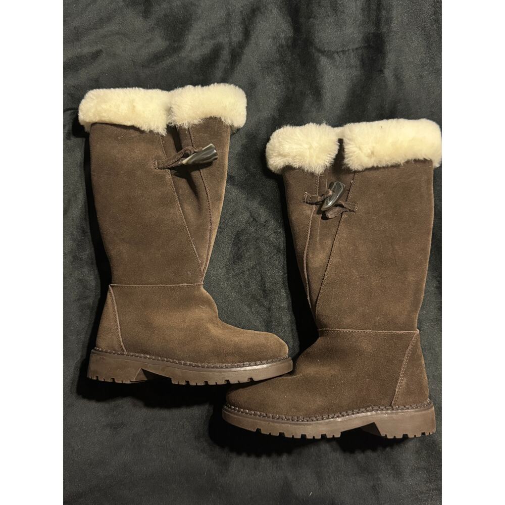 Polo Ralph Lauren Chocolate Inga Tall Brown Suede Toddler Boots 11